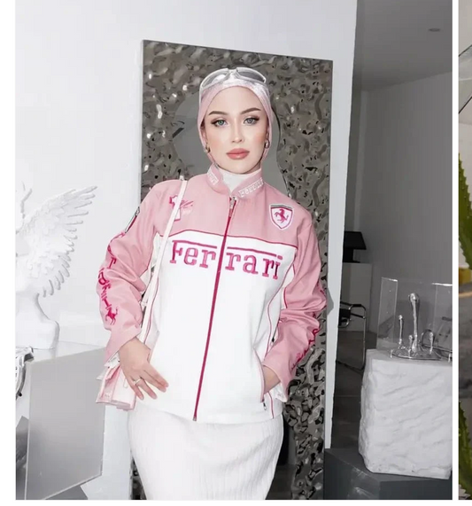 Premium Leather Jacket Pink