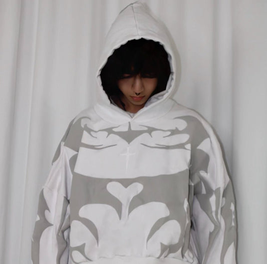 Ghost White Delta Hoodie - Warmsouls