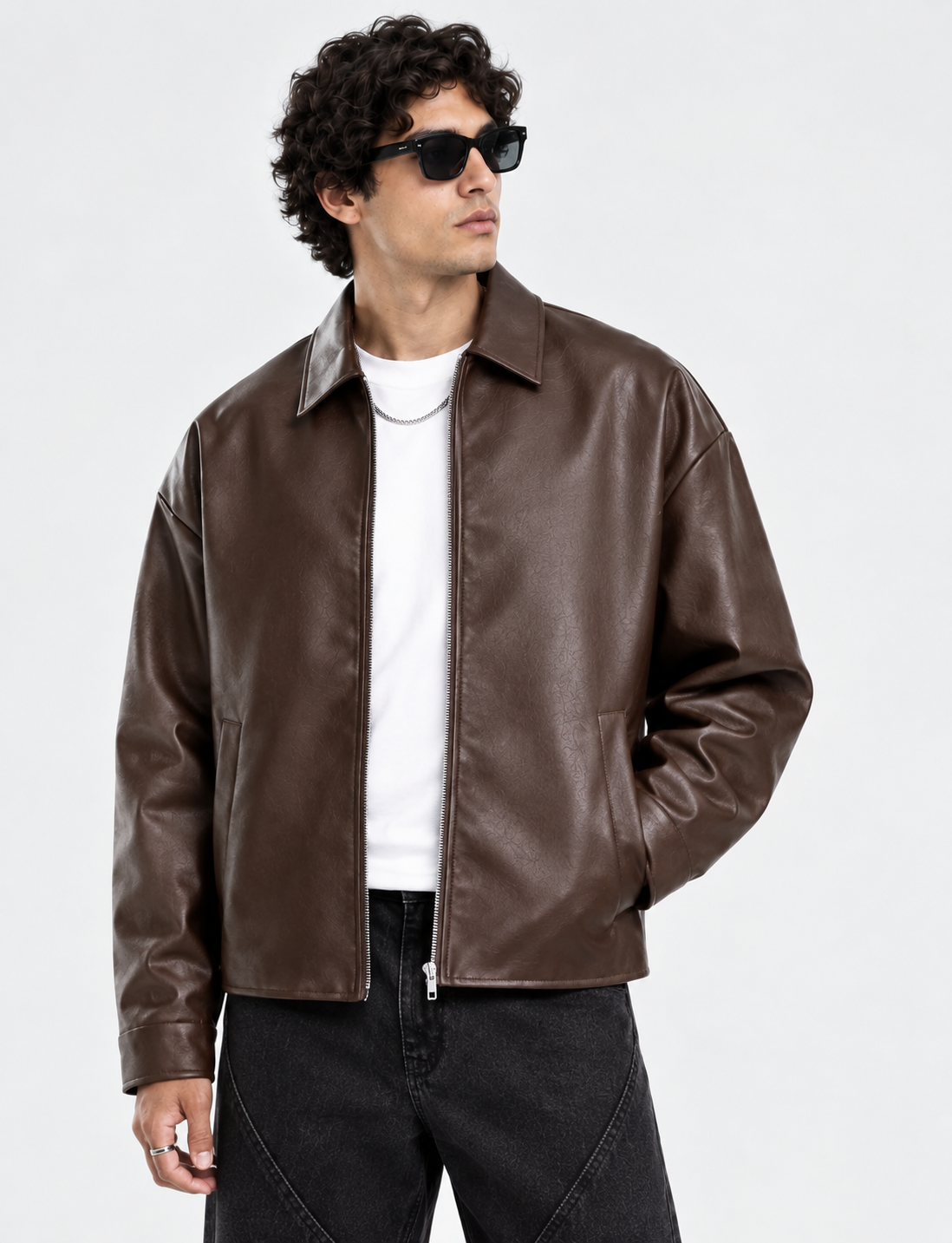 BURGUNDY LEATHER UNISEX JACKET