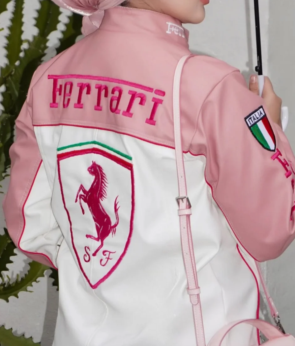 Premium Leather Jacket Pink