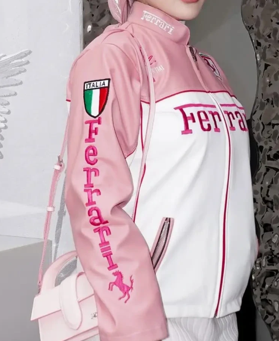 Premium Leather Jacket Pink