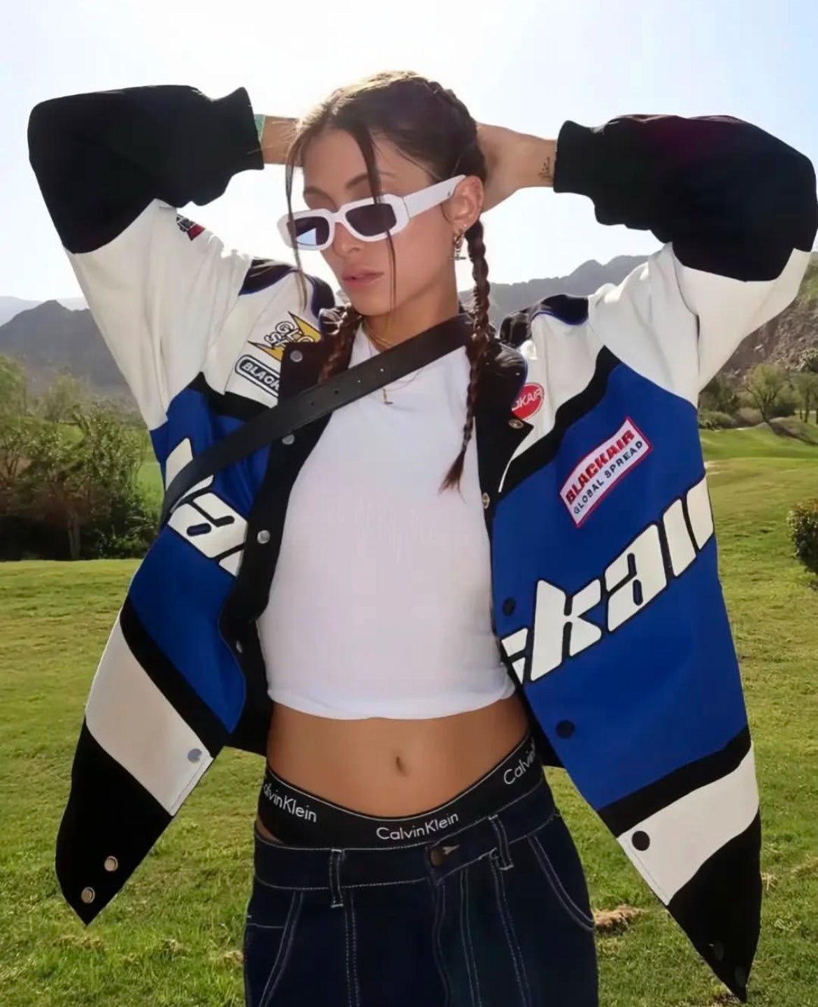 Black Air Blue Racing Jacket - Warmsouls