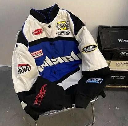 Blackair Racing Motorcycle Vintage Jacket | Fashion & Racer Style - Warmsouls