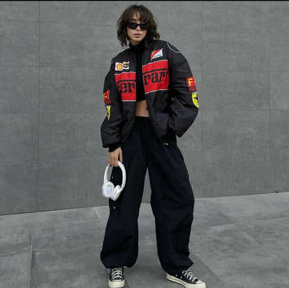 Ferrari F1 Racing Black Jacket - Warmsouls