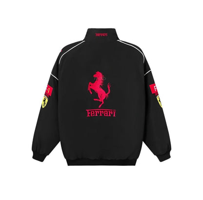 Ferrari F1 Racing Black Jacket - Warmsouls