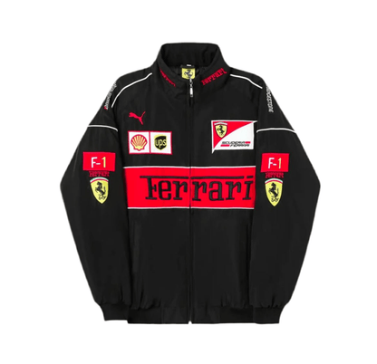 Ferrari F1 Racing Black Jacket - Warmsouls