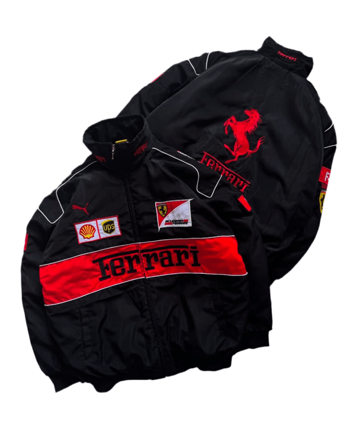 Ferrari F1 Racing Black Jacket - Warmsouls