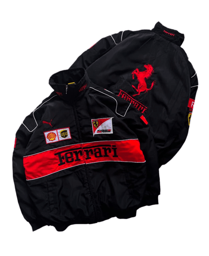 Ferrari F1 Racing Black Jacket - Warmsouls
