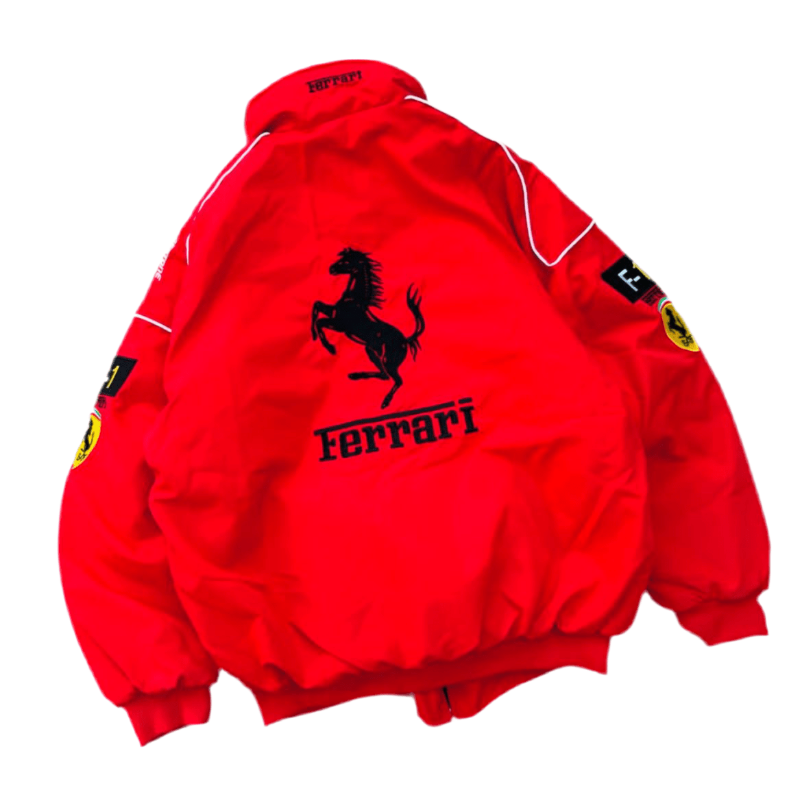 Ferrari F1 Red Racer Jacket – Bold, Oversized Streetwear | Warmsouls - Warmsouls