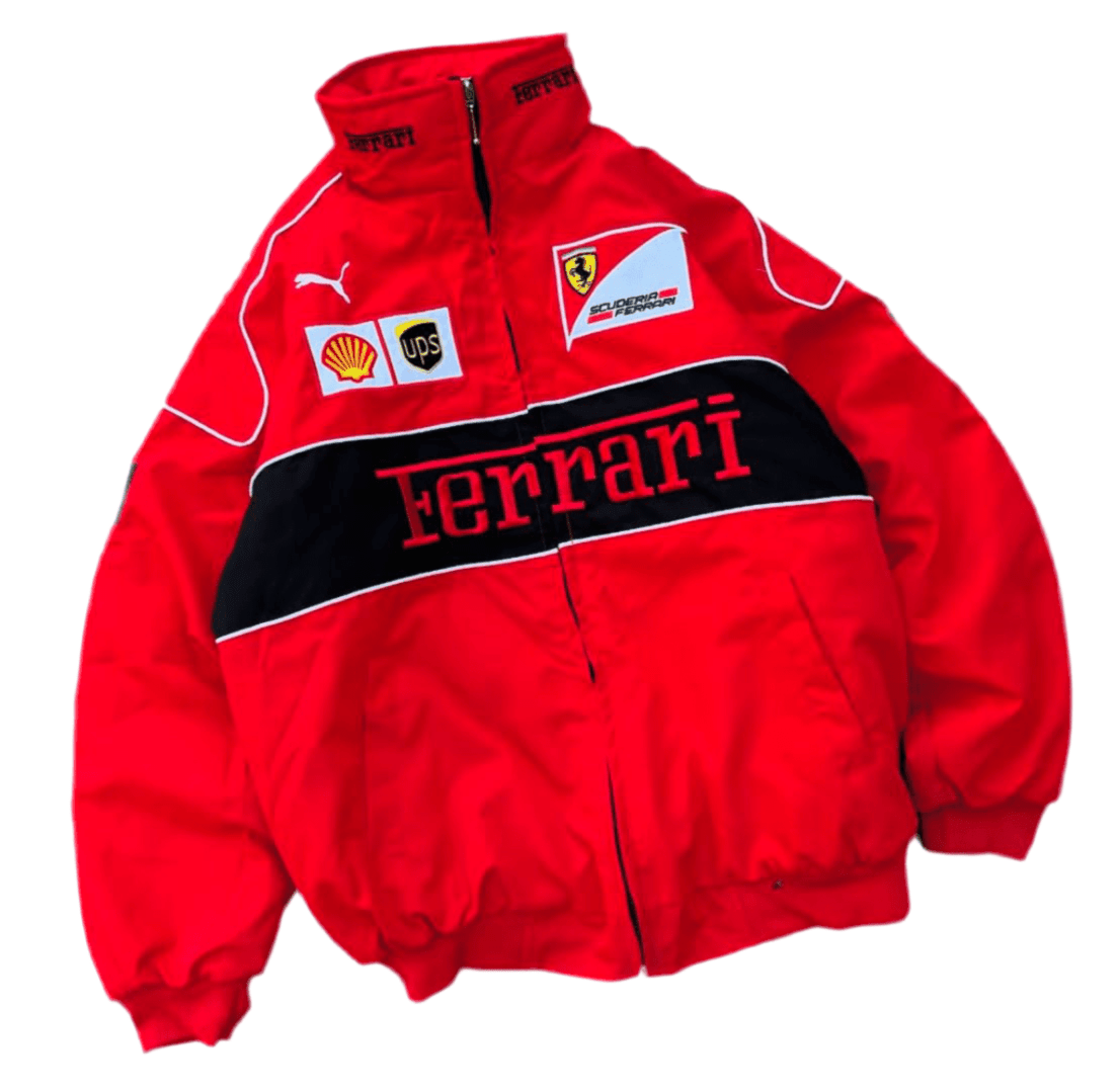 Ferrari F1 Red Racer Jacket – Bold, Oversized Streetwear | Warmsouls - Warmsouls