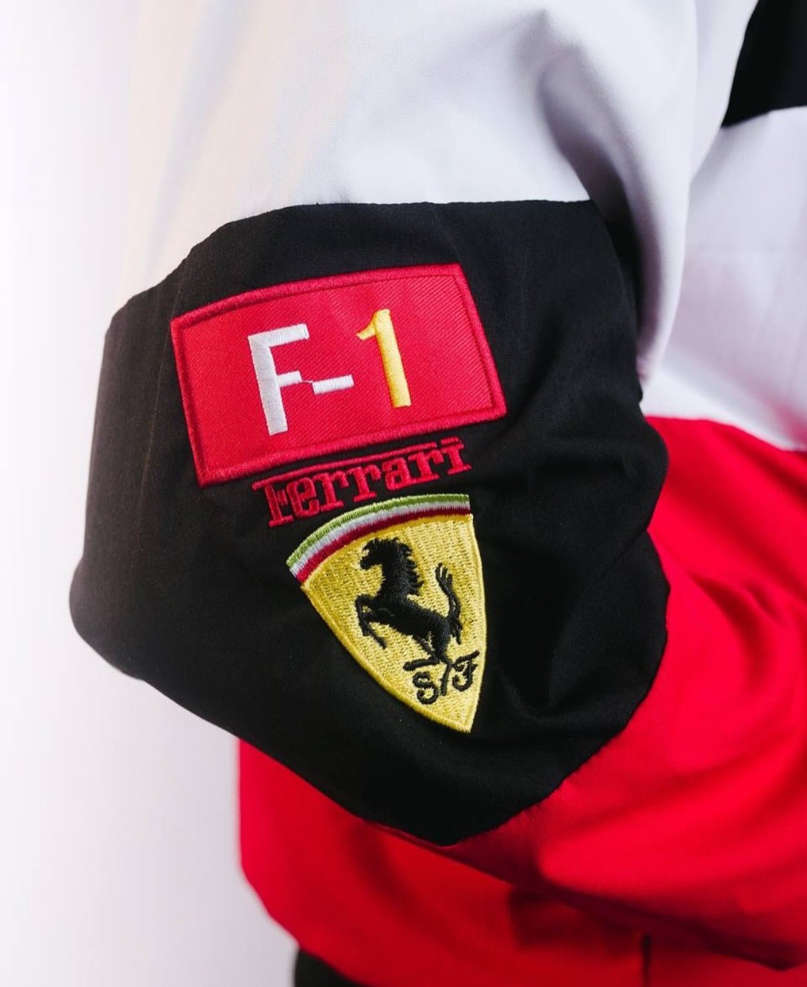 Ferrari F1 White Racer Jacket - Warmsouls