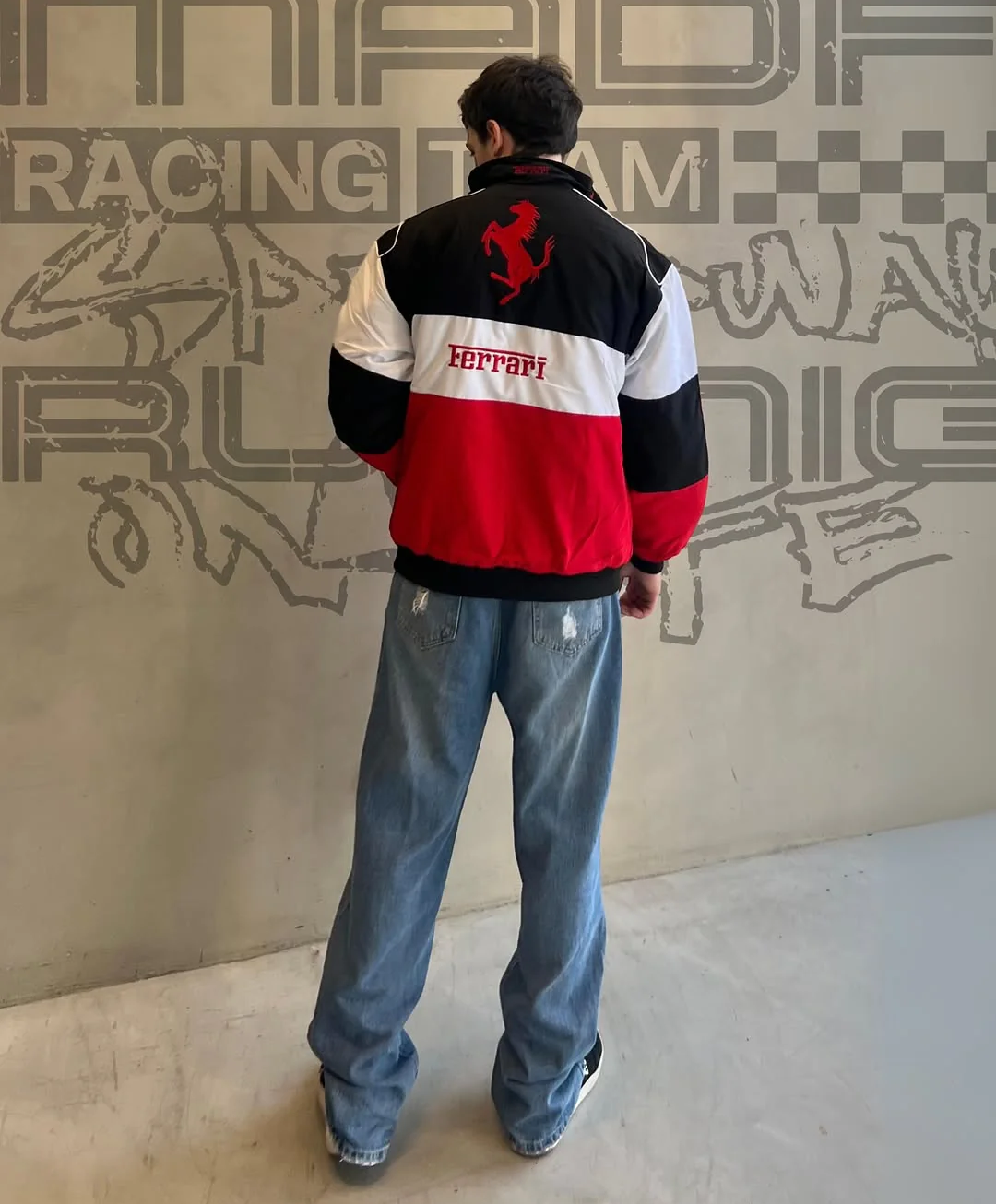 Black and Red F1 Ferrari jacket