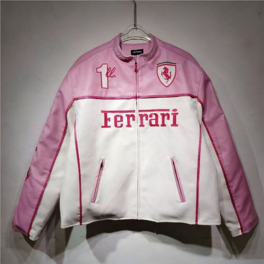 Premium Leather Jacket Pink